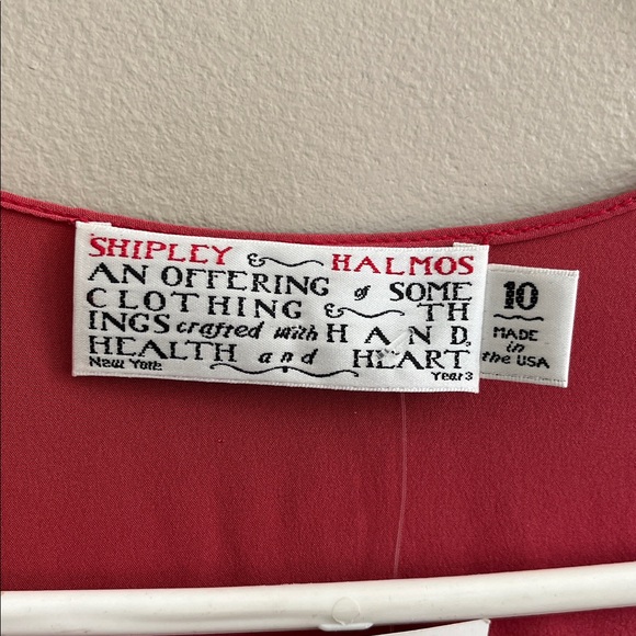 Shipley and Halmos Barneys New York red silk dress size 10 new - Picture 5 of 16